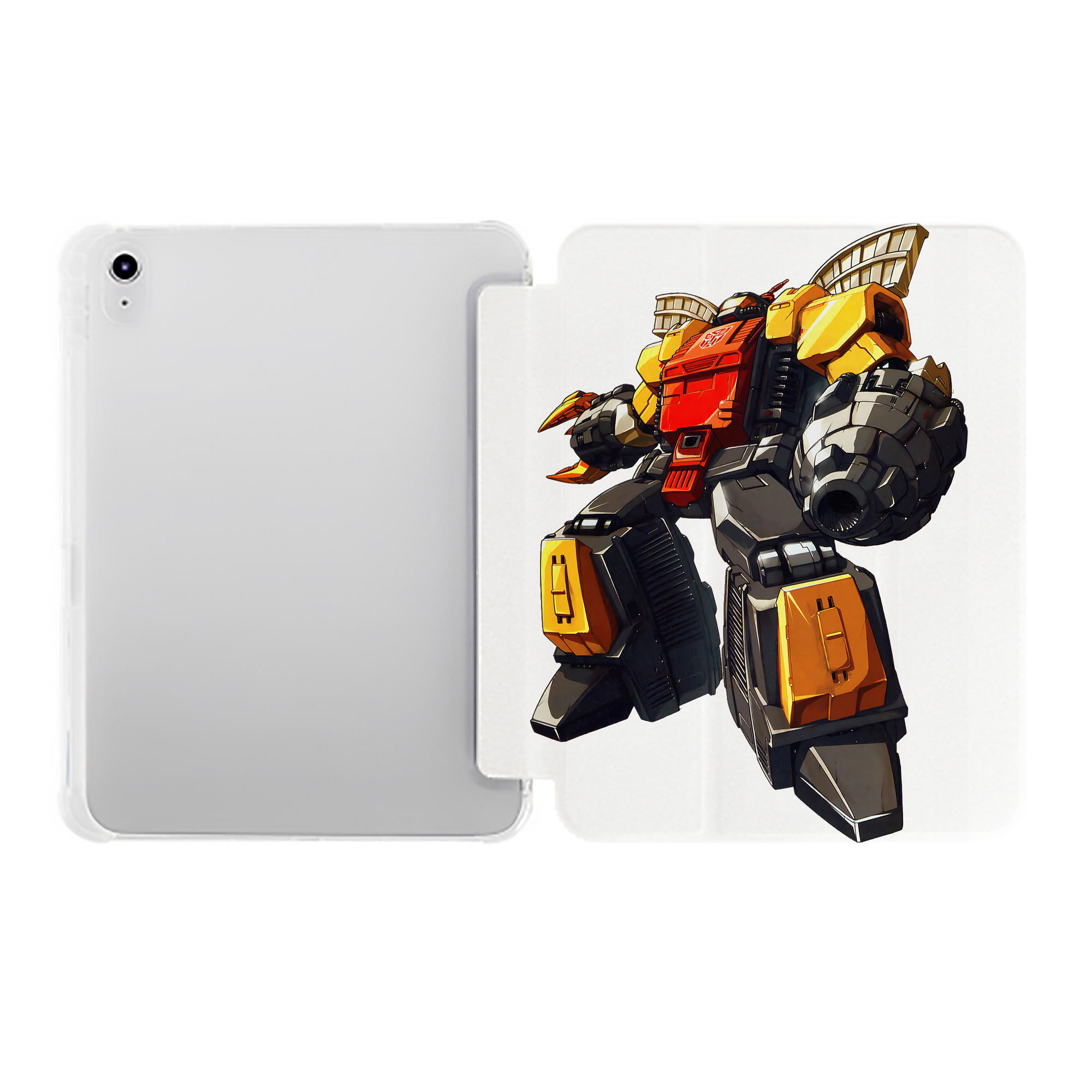 （画像用） Transformers トランスフォーマー IPad ケース ペン収納付き 三つ折りスタンド PUレザー×シリコン 対応機種9.5/10.5/10.9インチ